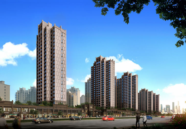 沿紫陽(yáng)大道透視圖