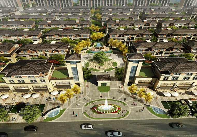 沿海棠路主入口鳥瞰圖