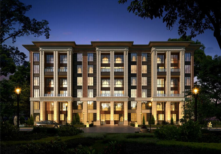 多層疊拼透視圖